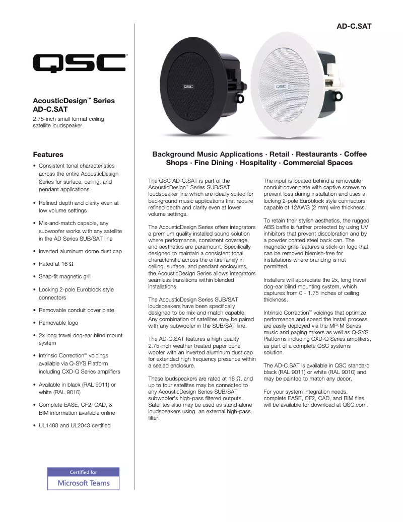 Image de la première page du manuel de l'appareil AD-C.SAT