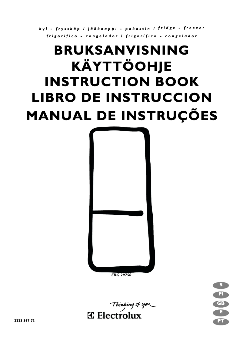 Image de la première page du manuel de l'appareil ERG 29750