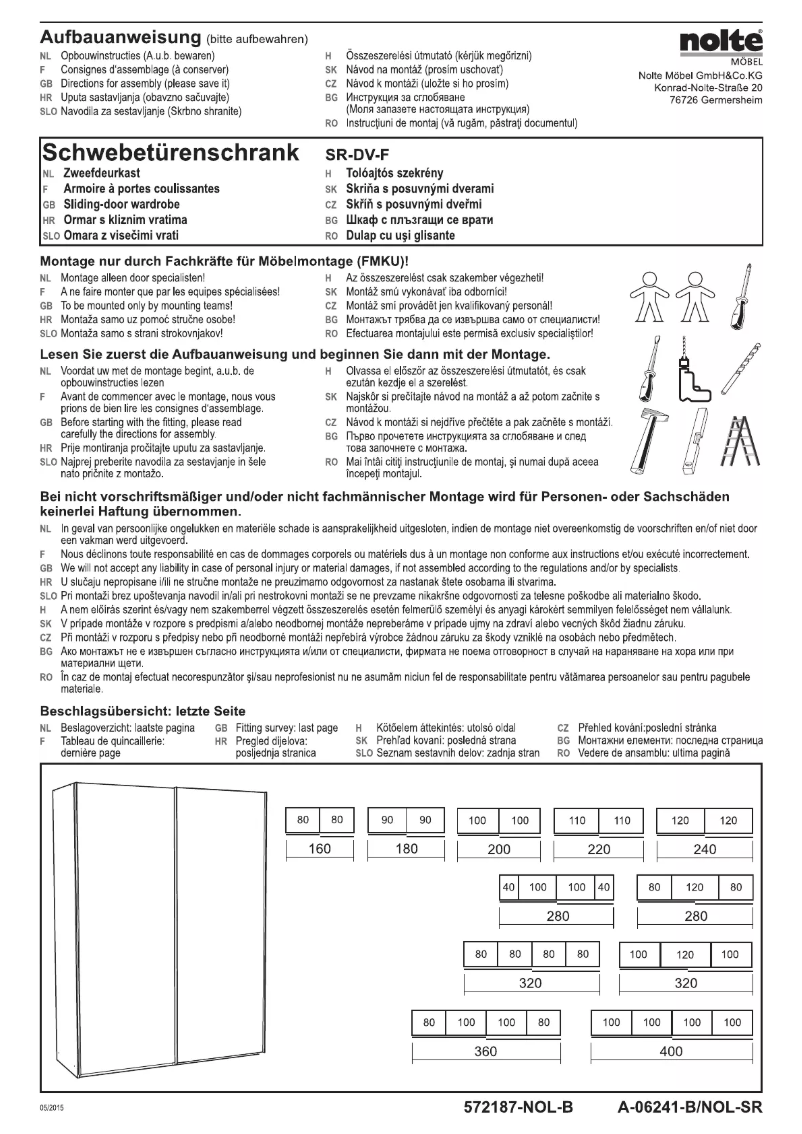 Page n°1 - Manuel utilisateur Nolte Crecido