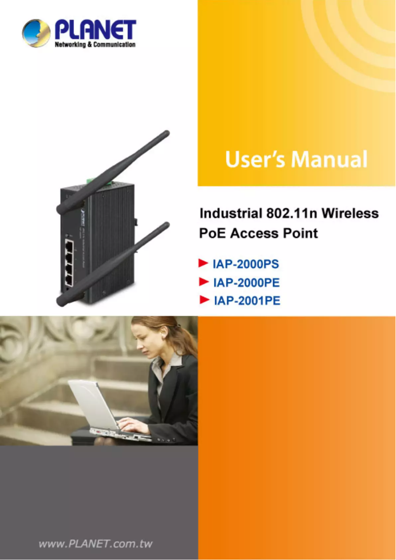 Page 1 de la notice Manuel utilisateur Planet IAP-2000PE