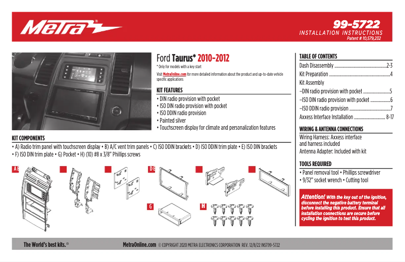 Page n°1 - Manuel utilisateur AXESS 99-5722