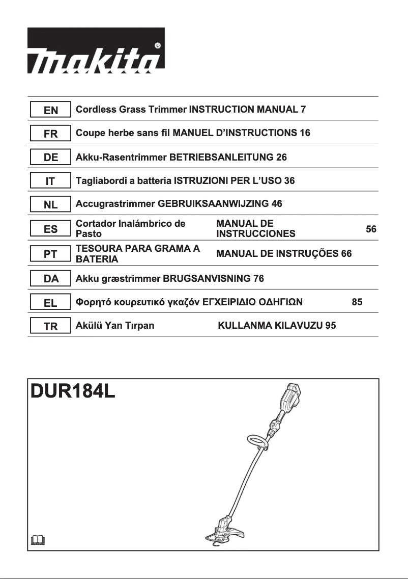 Page 1 de la notice Manuel utilisateur Makita DUR184L