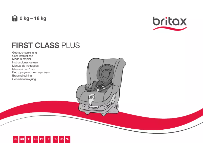 Image de la première page du manuel de l'appareil First Class Plus