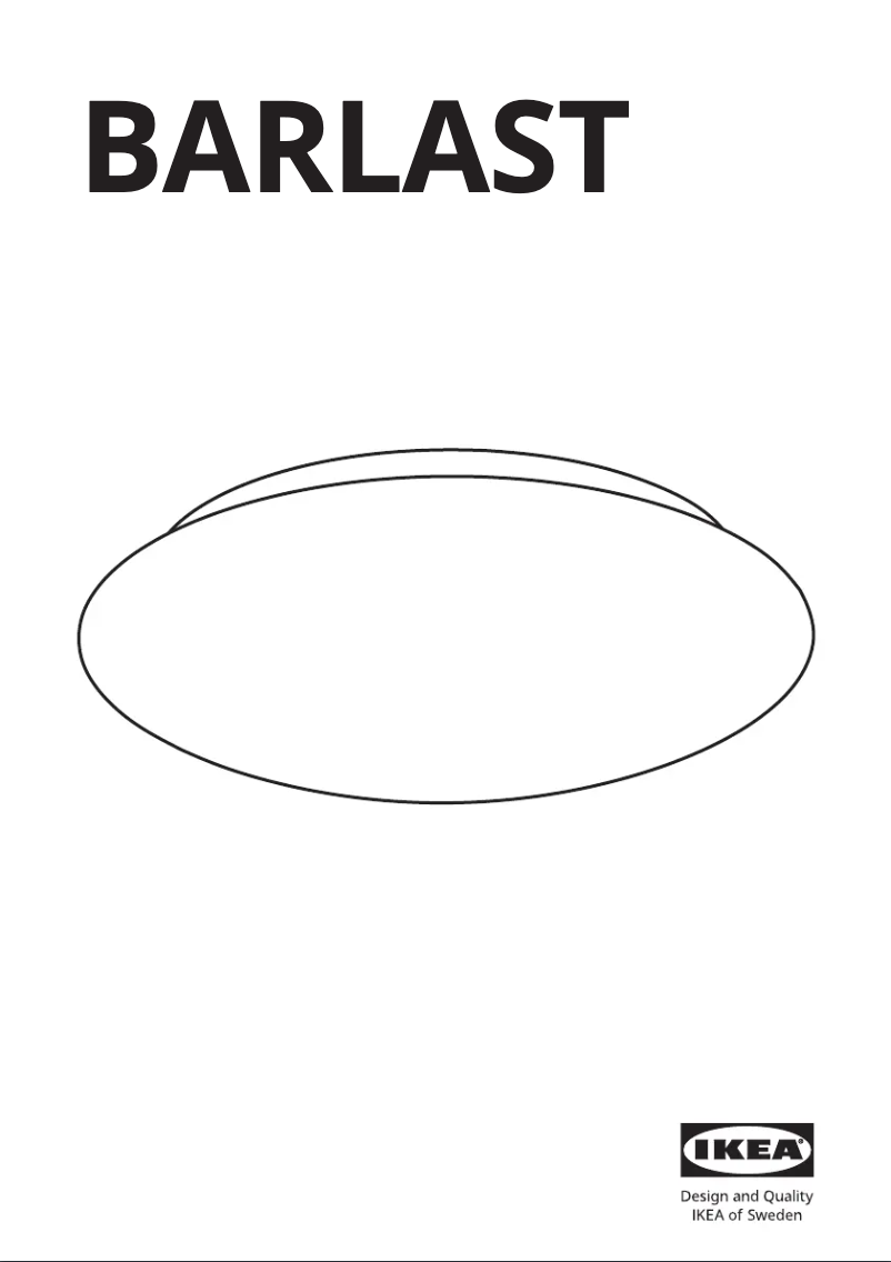 Page 1 de la notice Manuel utilisateur Ikea BARLAST 005.259.08