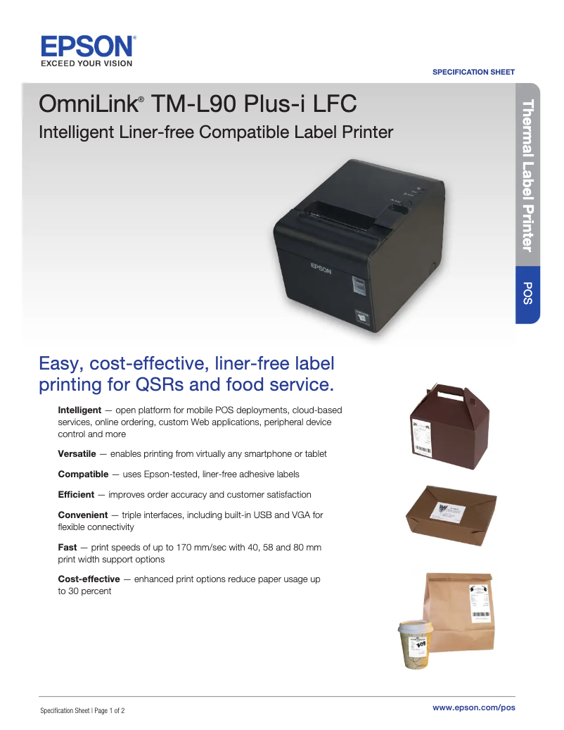 Image de la première page du manuel de l'appareil TM-L90 Plus-i LFC