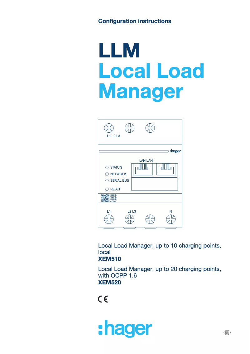Page n°1 - Guide d'installation Hager XEM510