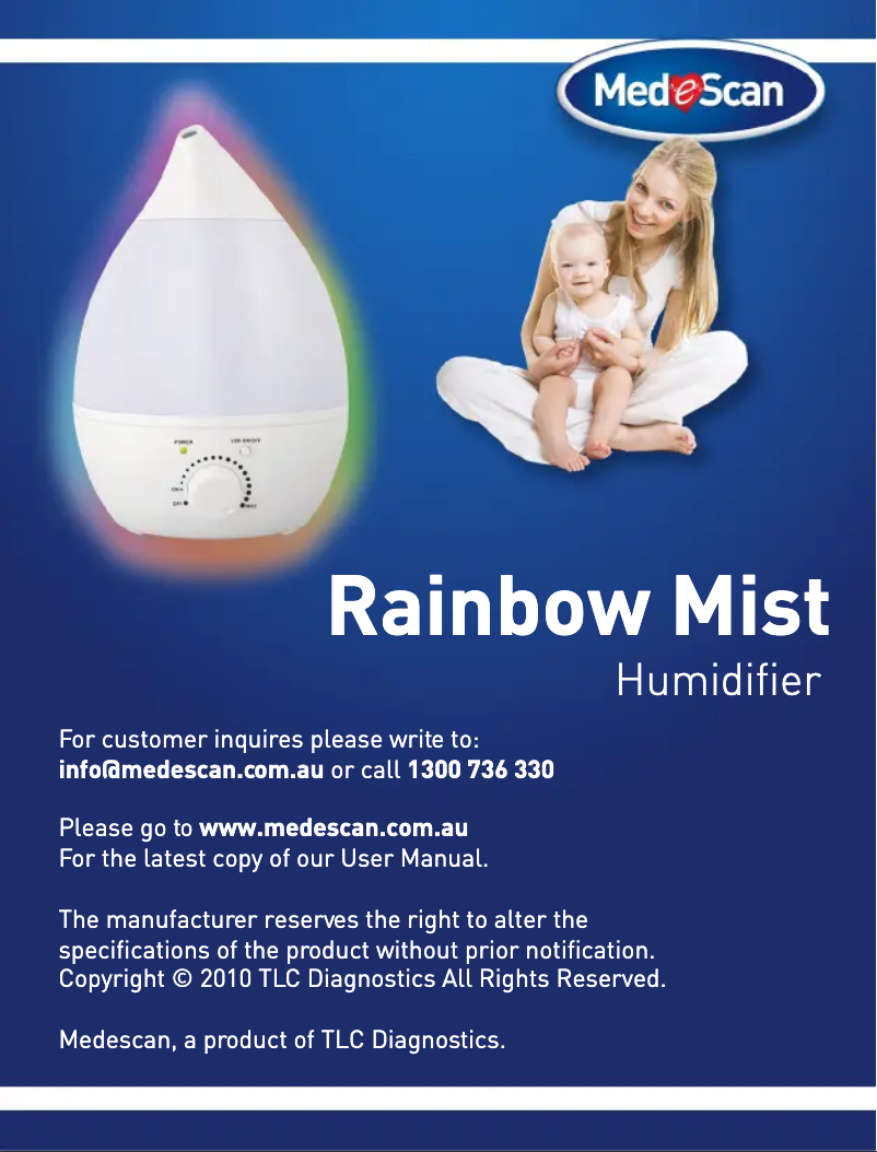 Page n°1 - Manuel utilisateur Medescan Rainbow Mist