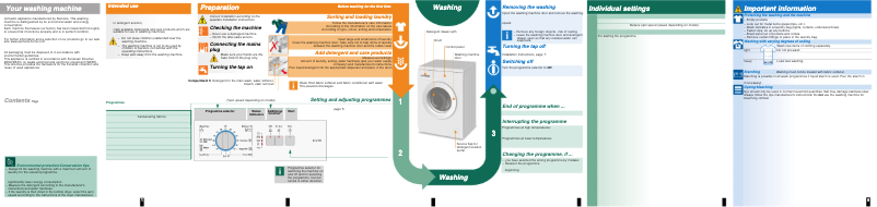 Page 1 de la notice Manuel utilisateur Siemens WM12E060FF