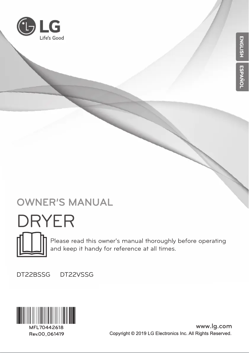Page n°1 - Manuel utilisateur LG DT22VSSG