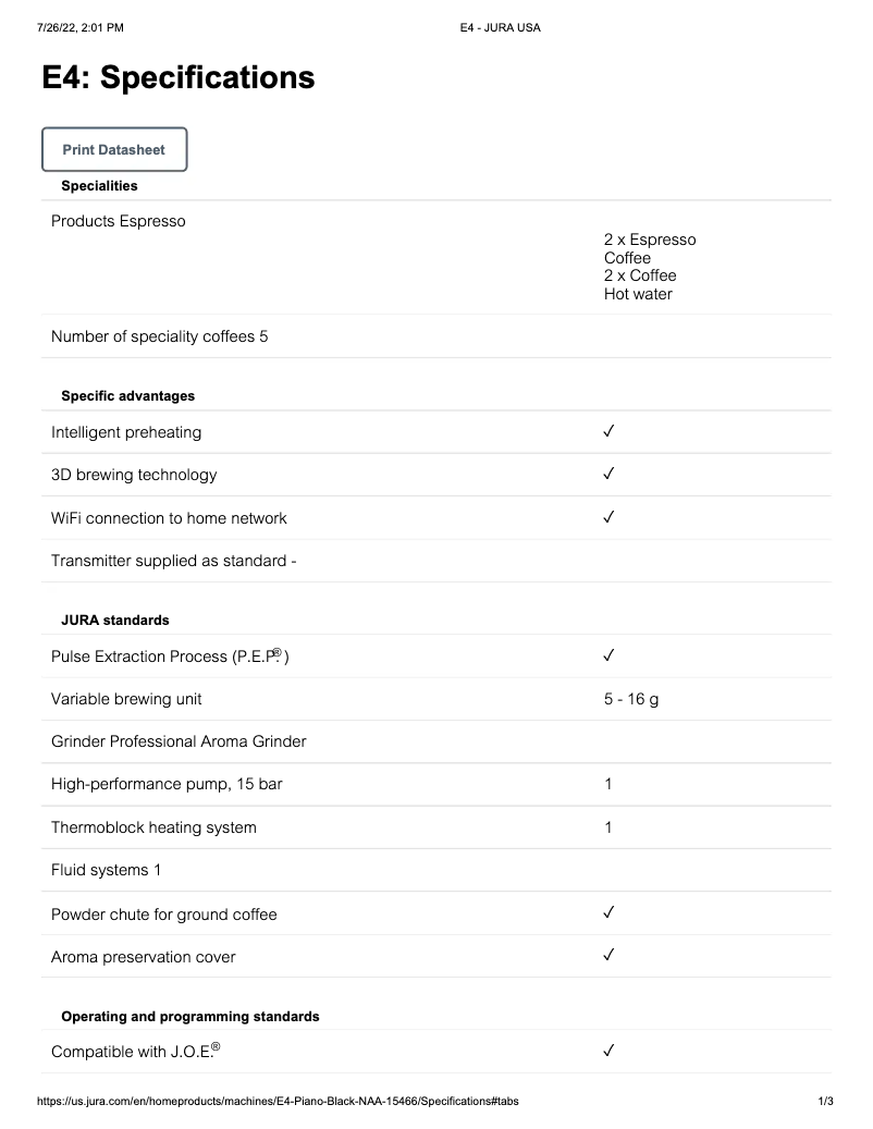 Image de la première page du manuel de l'appareil E4