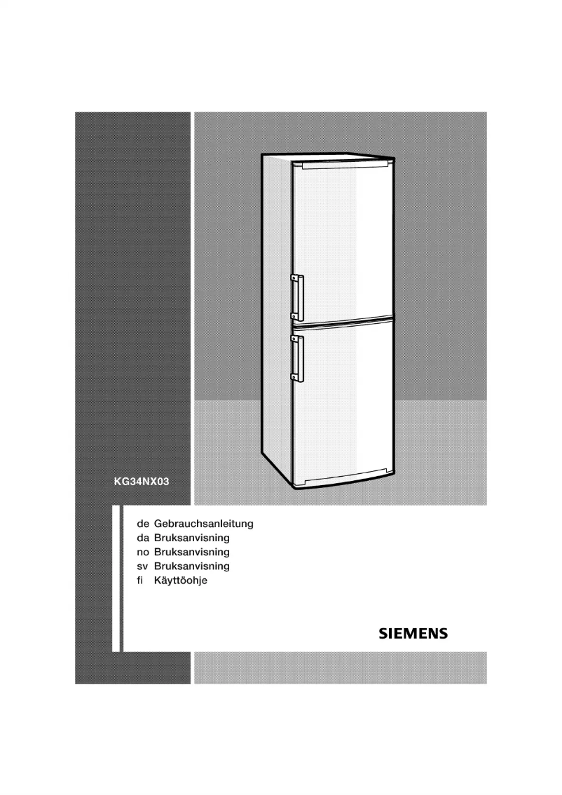 Page n°1 - Manuel utilisateur Siemens KG34NX03