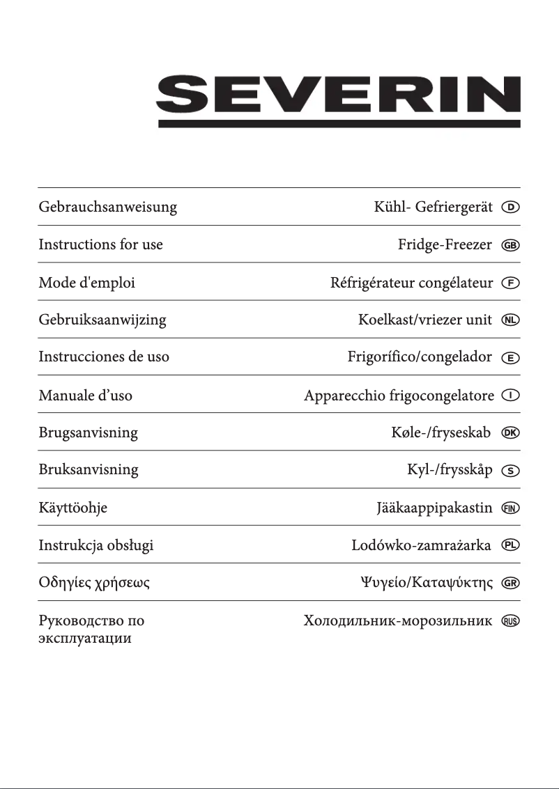 Page 1 de la notice Manuel utilisateur Severin KS 9781