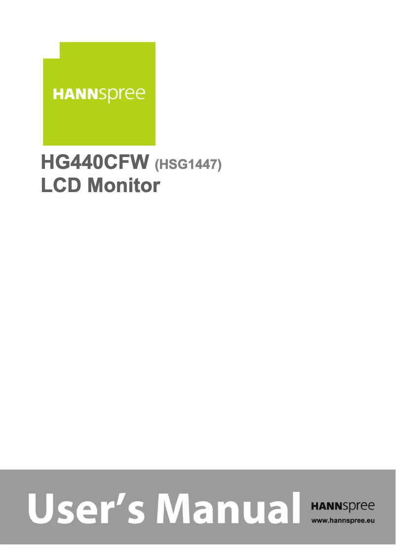 Page 1 de la notice Mode d'emploi Hannspree HG 440 CFW