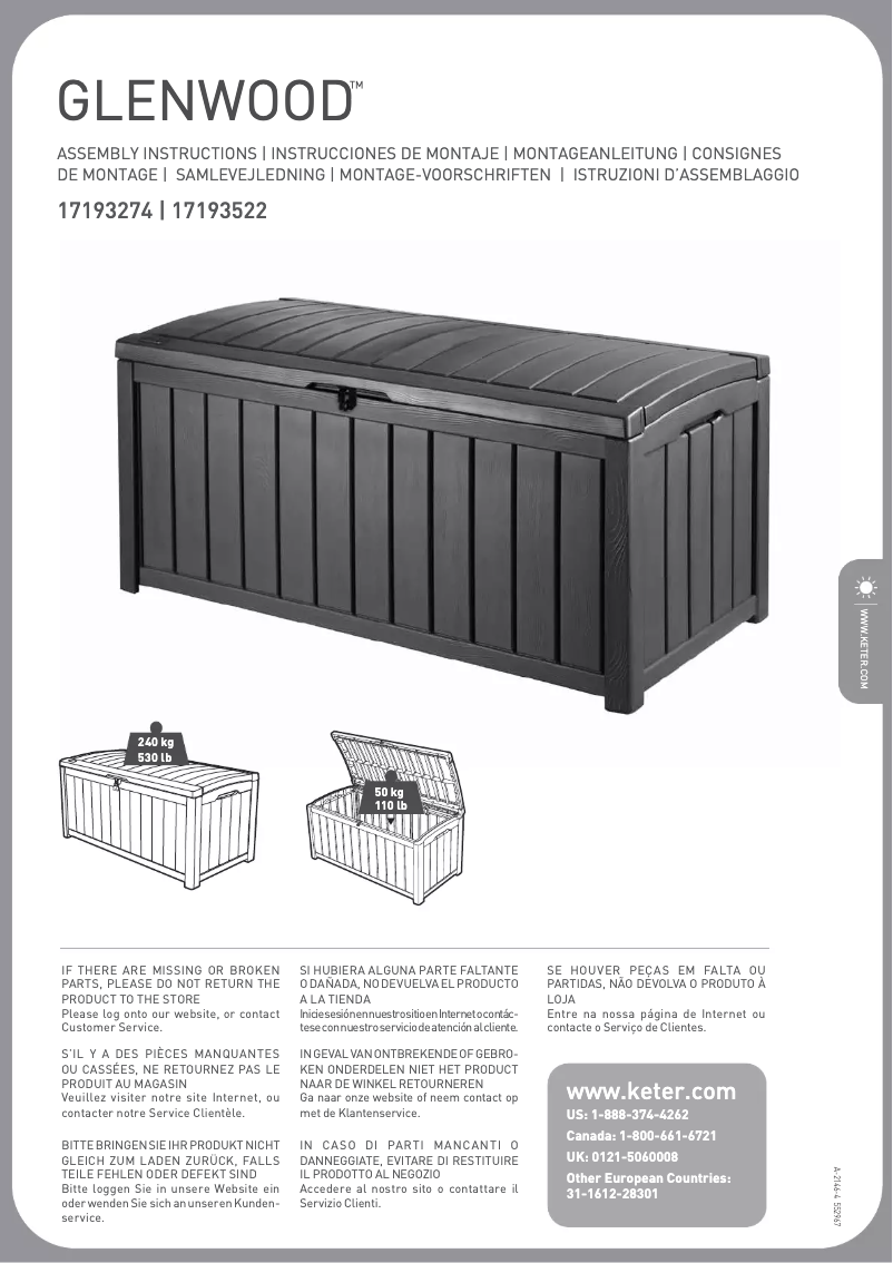 Página 1 del manual Manual de usuario tepro Glenwood