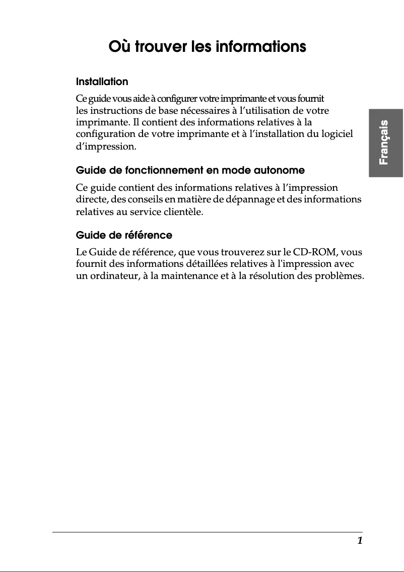 Image de la première page du manuel de l'appareil Stylus Photo R320