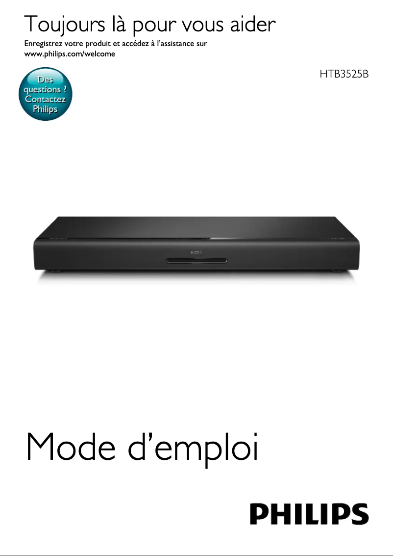 Image de la première page du manuel de l'appareil HTB3525B