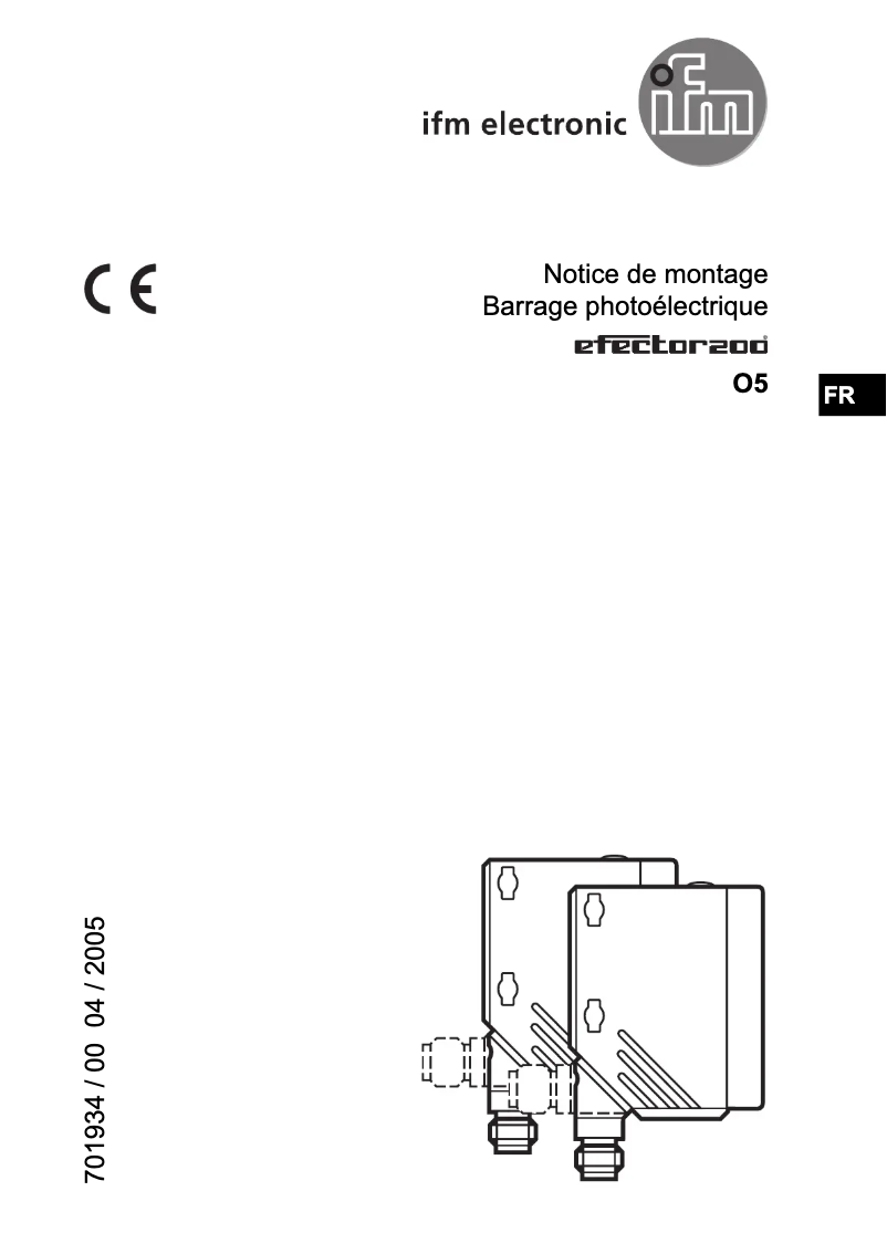 Page 1 de la notice Manuel utilisateur IFM O5E200