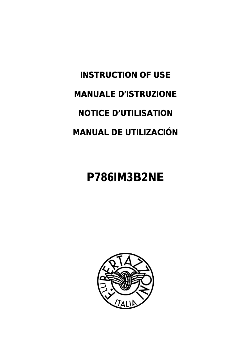 Page 1 de la notice Mode d'emploi Bertazzoni P604IM2B2NE-20