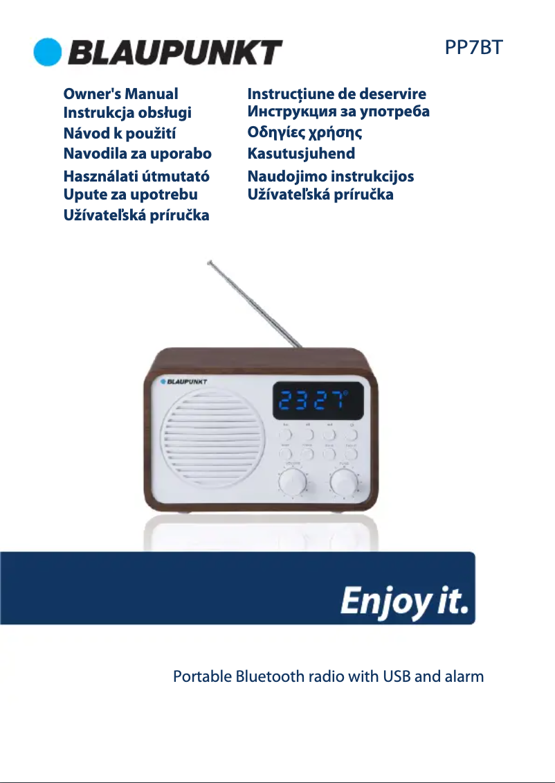 Page 1 de la notice Manuel utilisateur Blaupunkt PP7BT
