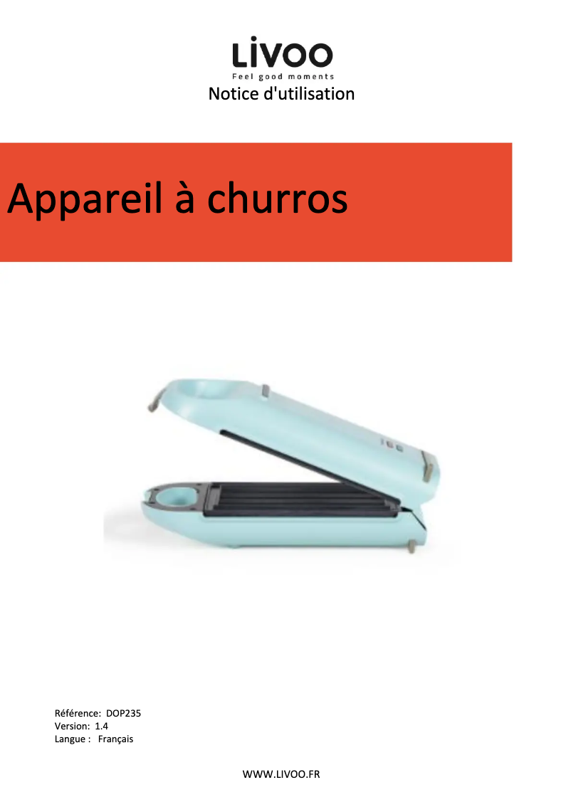 Page n°1 - Manuel utilisateur Livoo DOP235
