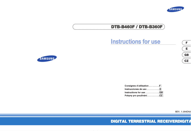 Page 1 de la notice Manuel utilisateur Samsung DTB-B360F
