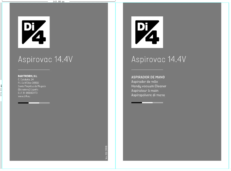Page 1 de la notice Manuel utilisateur Di4 Aspirovac 14.4V