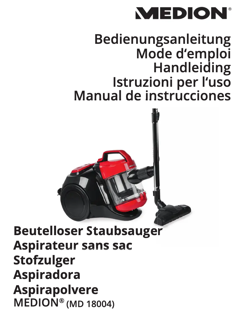 Image de la première page du manuel de l'appareil MD 18004