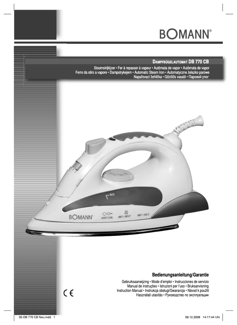 Page 1 de la notice Manuel utilisateur Bomann DB 770 CB