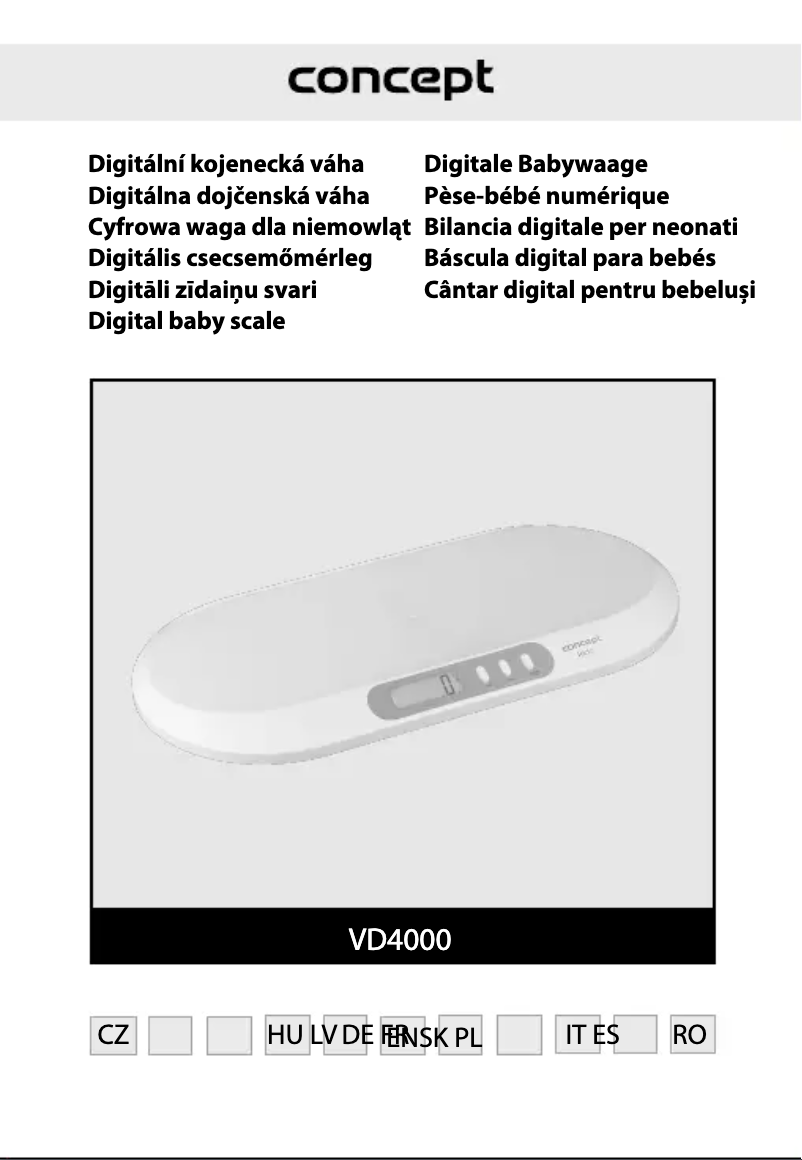 Page n°1 - Manuel utilisateur Concept VD4000