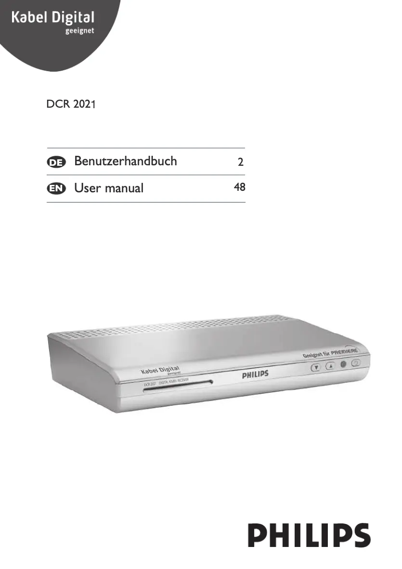 Page 1 de la notice Manuel utilisateur Philips DCR2020