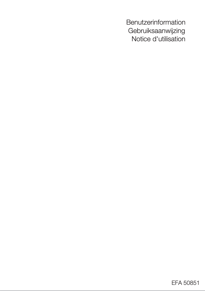 Page 1 de la notice Manuel utilisateur Electrolux EFA50851X