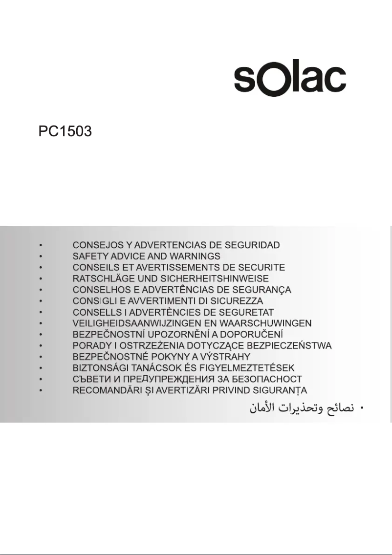Image de la première page du manuel de l'appareil Niagara Pro PC1503