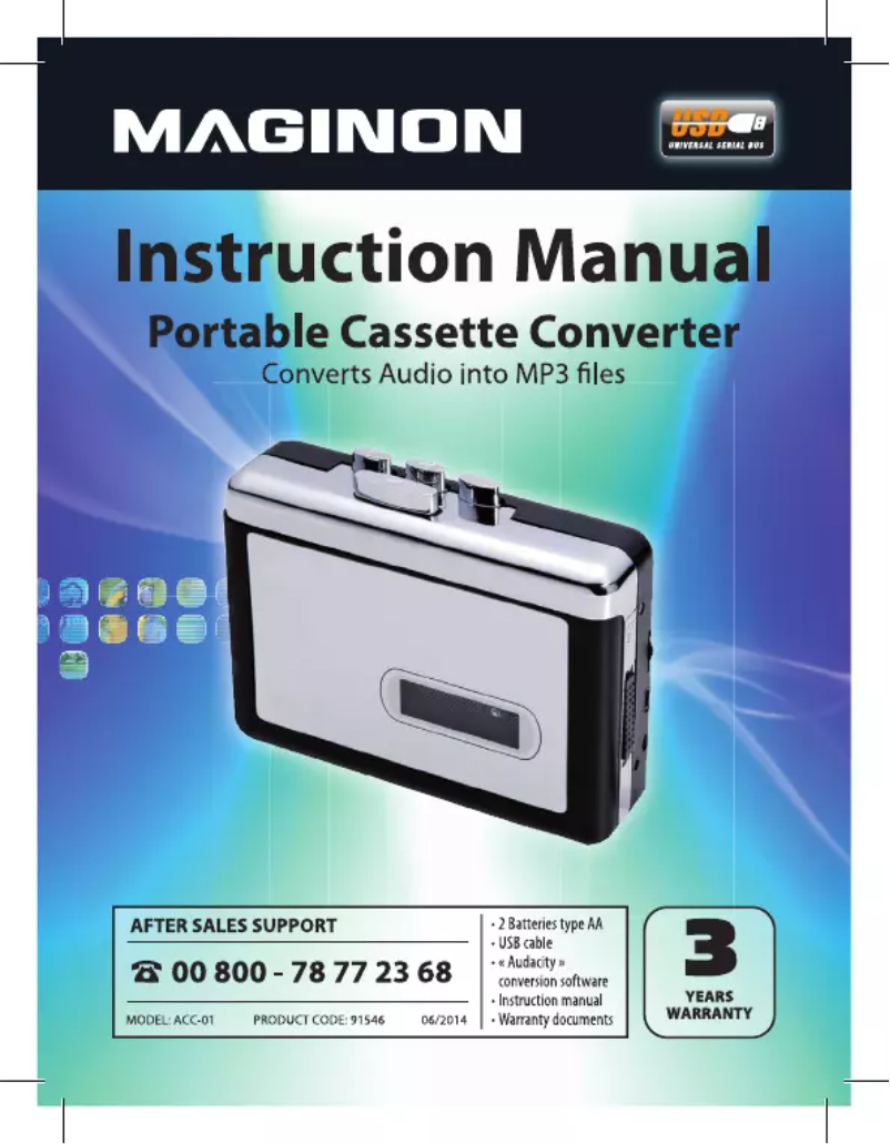 Image de la première page du manuel de l'appareil ACC-01