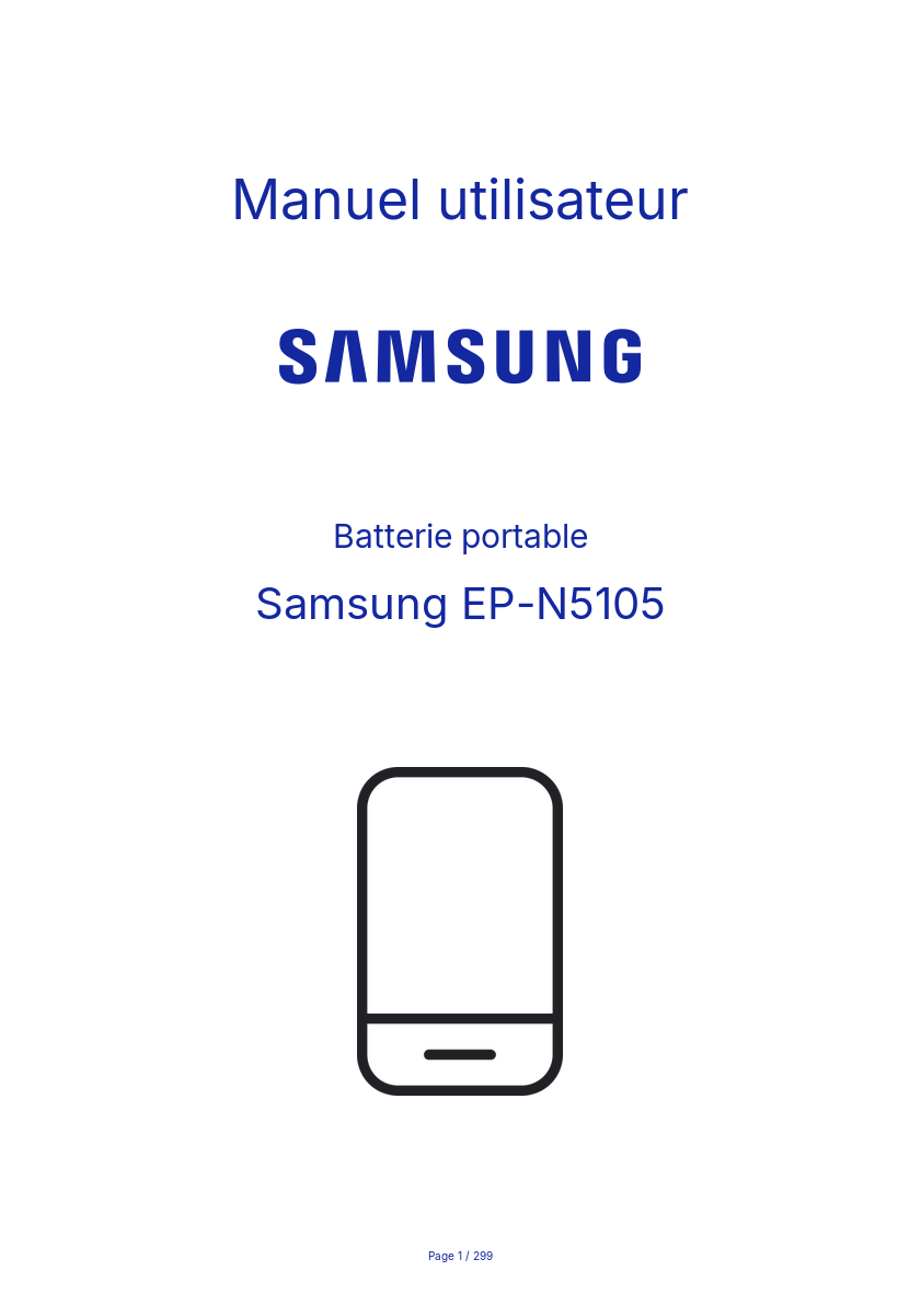 Image de la première page du manuel de l'appareil EP-N5105