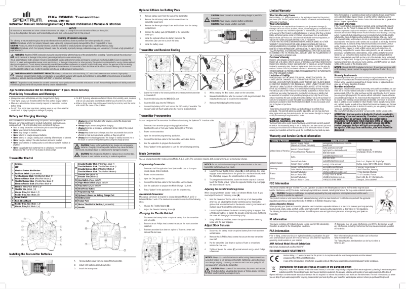 Image de la première page du manuel de l'appareil DXe
