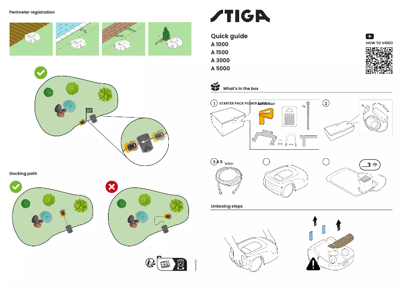 Page n°1 - Guide de démarrage rapide Stiga A 1000