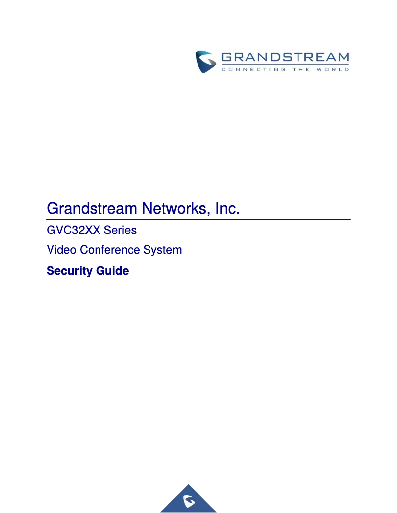 Page n°1 - Instructions de sécurité Grandstream GVC3210