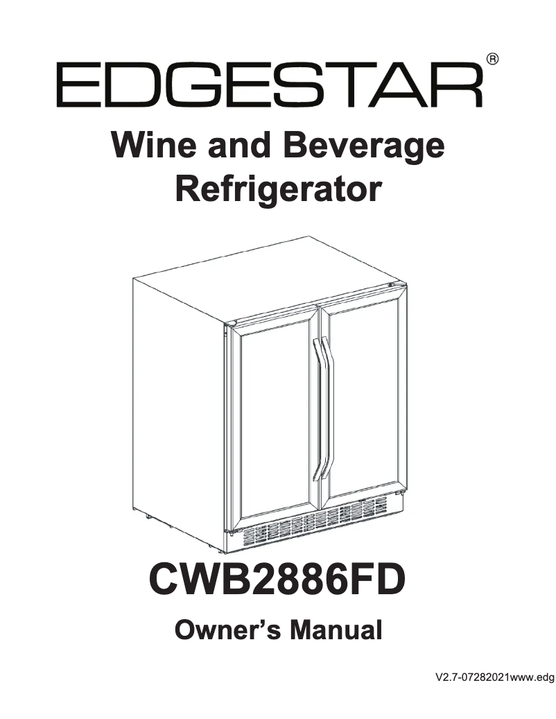 Image de la première page du manuel de l'appareil CWB2886FD
