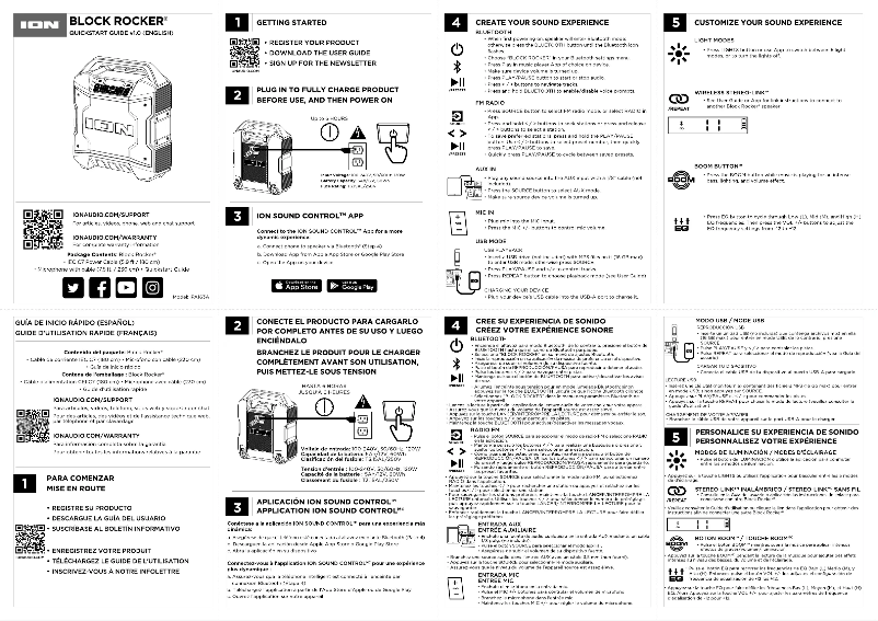 Page n°1 - Guide de démarrage rapide ION Block Rocker