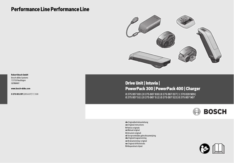 Page n°1 - Manuel utilisateur Bosch PowerPack 400 Performance Line