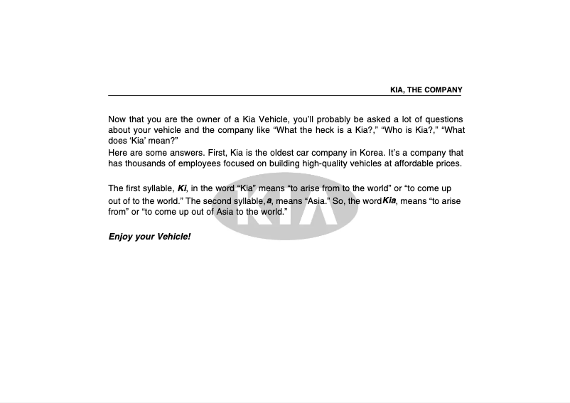 Image de la première page du manuel de l'appareil Sorento (2004)