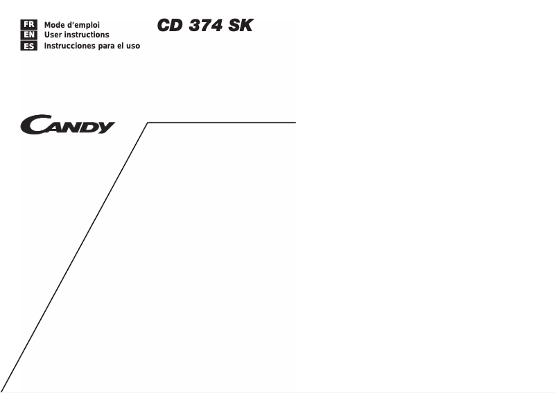 Page 1 de la notice Manuel utilisateur Candy LS CD 374 SK