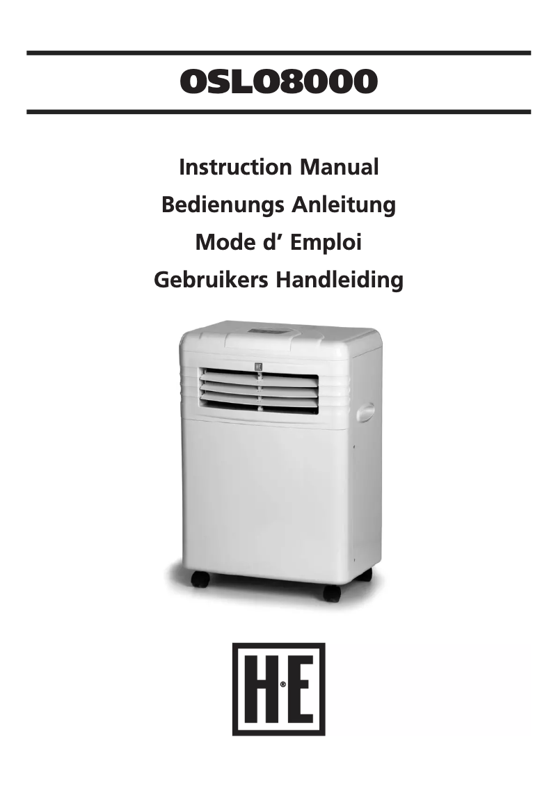 Page n°1 - Manuel utilisateur Holland Electro Oslo 8000