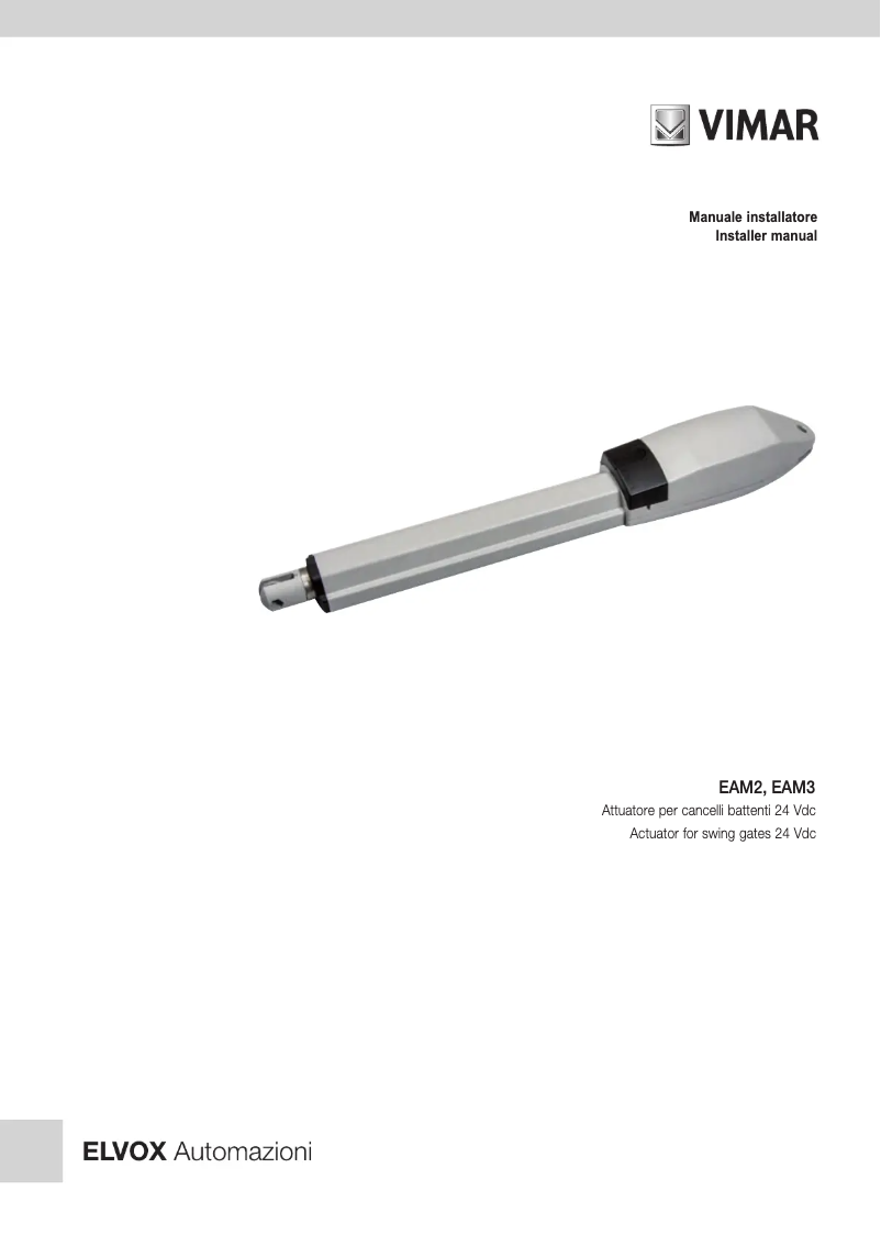 Page 1 de la notice Manuel utilisateur Vimar ELVOX EAM2