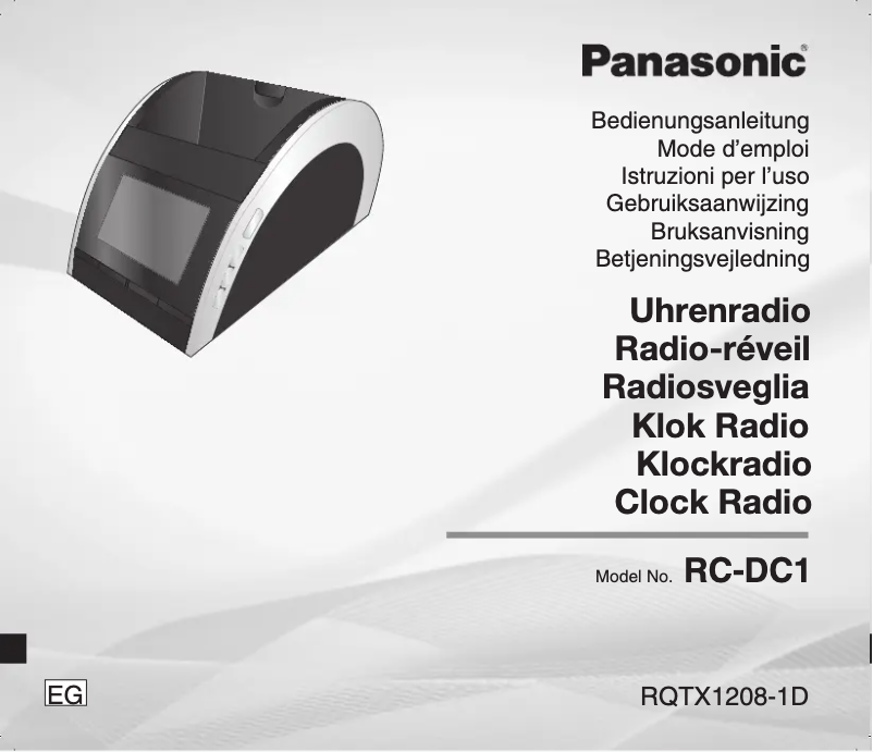 Page n°1 - Manuel utilisateur Panasonic RC-DC1
