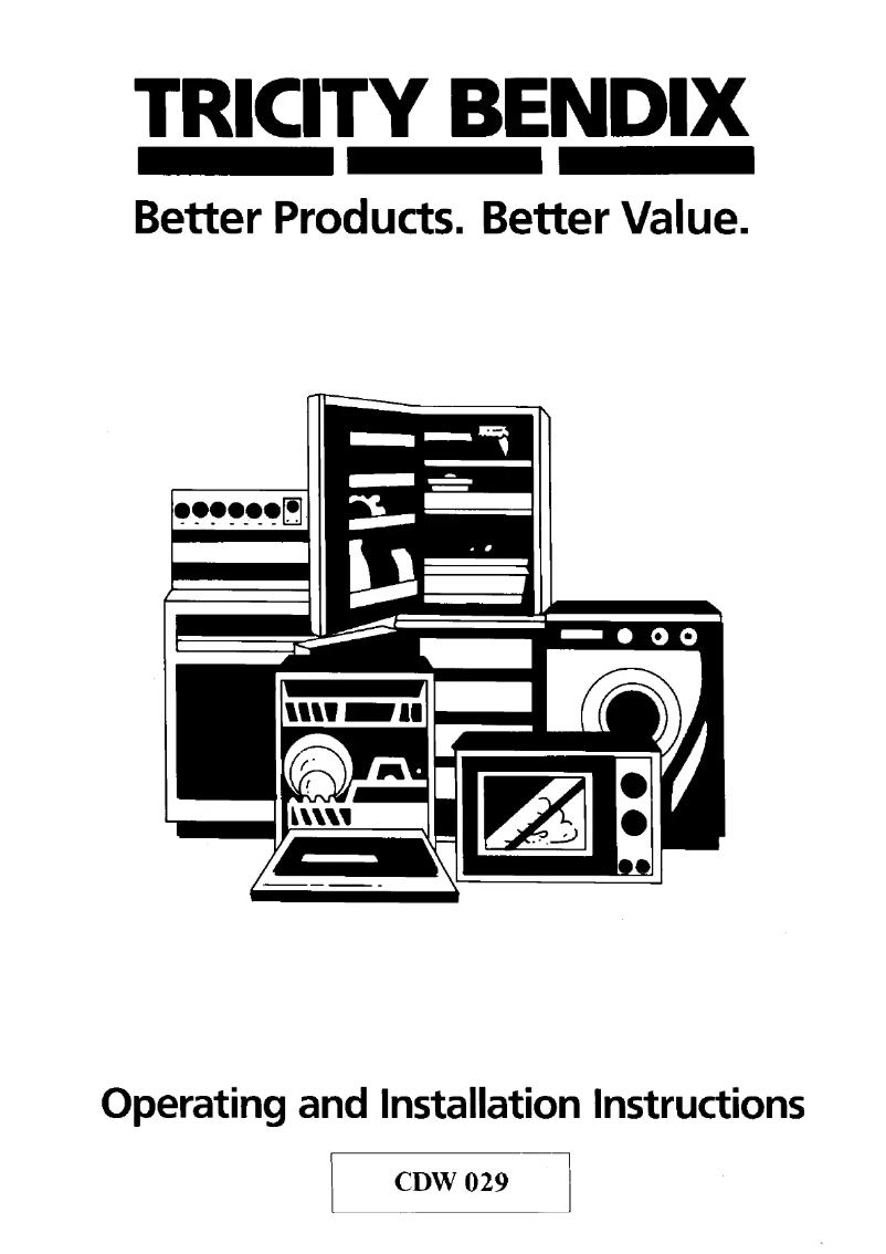 Page n°1 - Manuel utilisateur Tricity Bendix CDW 029
