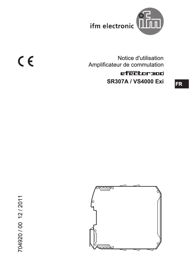 Image de la première page du manuel de l'appareil SR307A