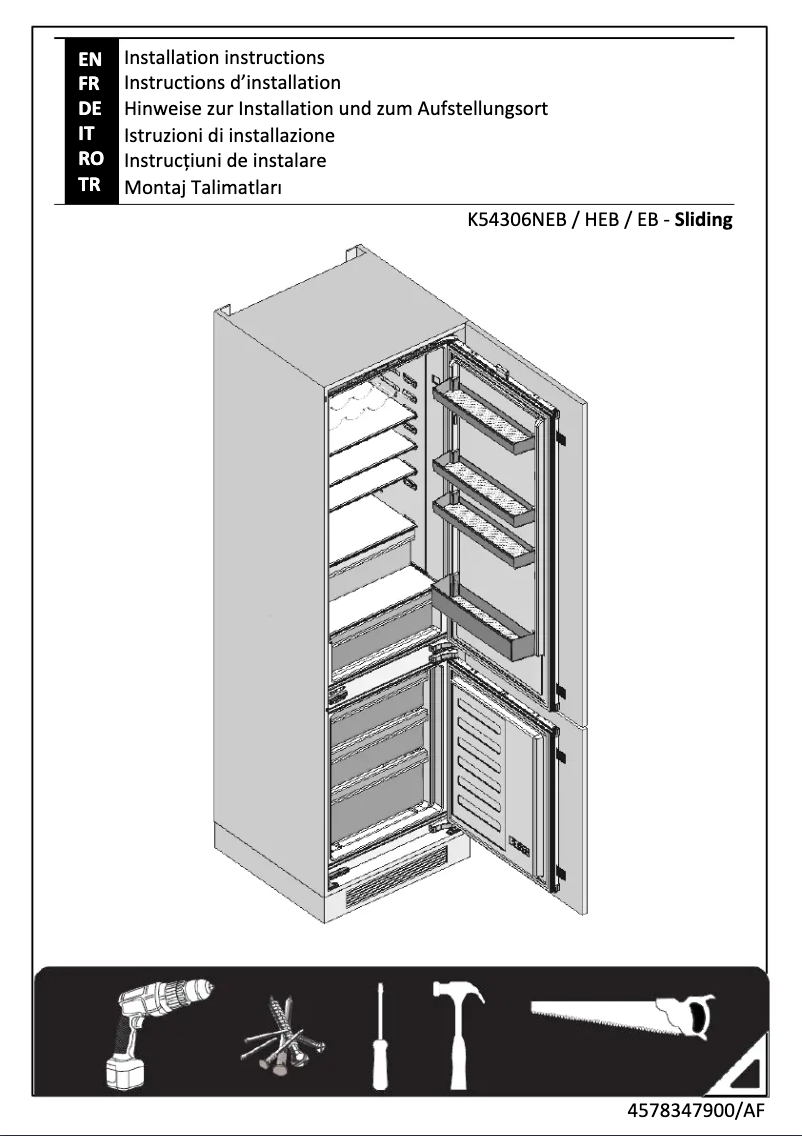 Page n°1 - Guide d'installation Beko BCNA306E4SN