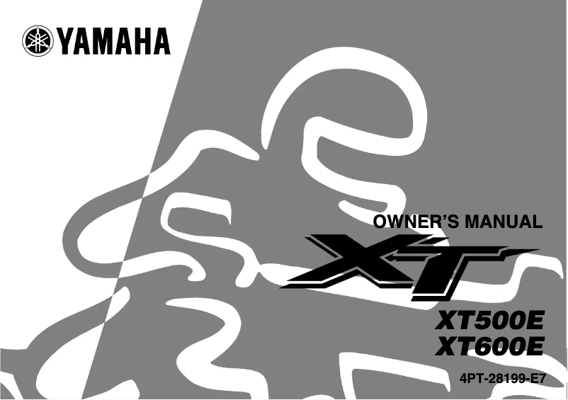 Image de la première page du manuel de l'appareil XT500E