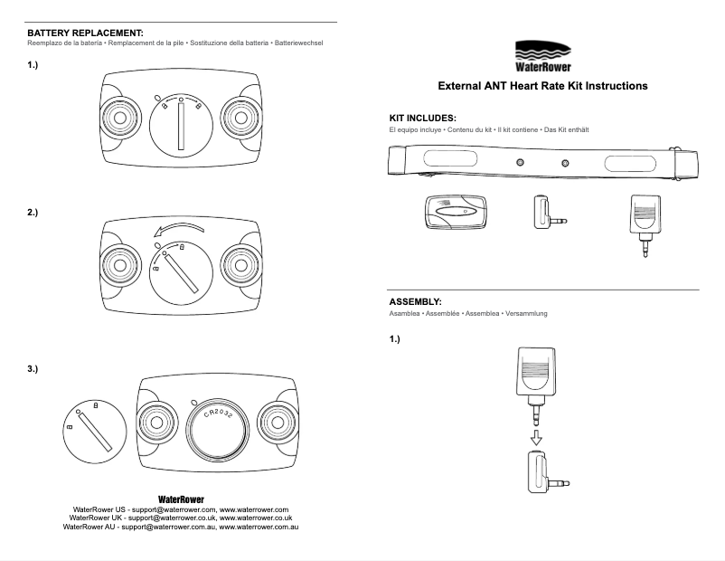 Image de la première page du manuel de l'appareil External ANT Heart Rate Kit